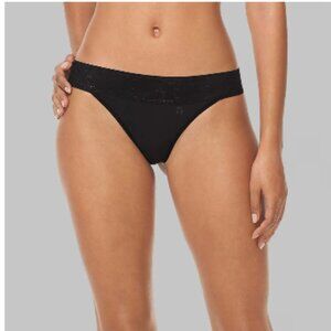 Tommy John Second Skin Lace Waist Thong Black XL NWT